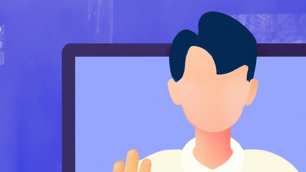 This image shows a abstract, Ai generated image of a Filipino Accountant holding his hand up